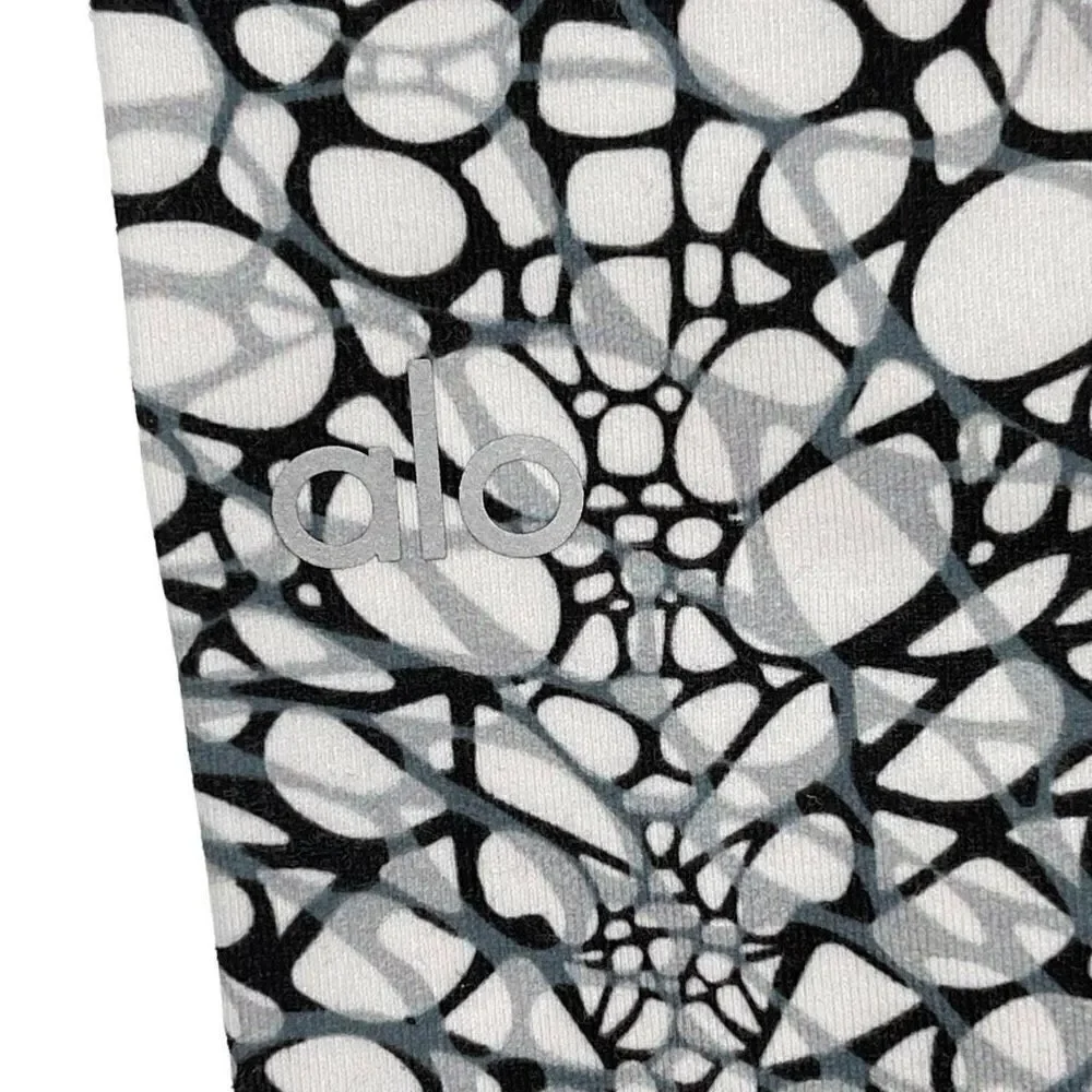 Alo Yoga Airbrushed Leggings Iguana White Performance Gym‎ Yoga Women Small